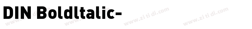 DIN Boldltalic字体转换